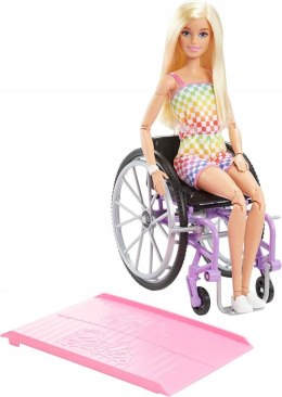 Barbie Lalka na wózku inwalidzkim w stroju w kratkę [mm:] 290 Barbie (HJT13)