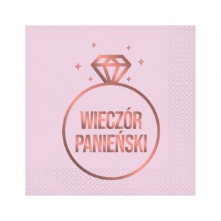 Godan Serwetki Godan Wieczór Panieński 20 szt. różowy papier [mm:] 330x330 (PW-SWPR)