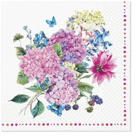 Paw Serwetki Paw Hydrangea Bouquet mix nadruk bibuła [mm:] 330x330 (TL123700)