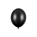 Partydeco Balon gumowy Partydeco metalizowany 100 szt czarny 12cal