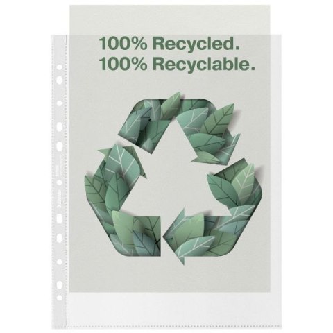 Esselte Koszulki na dokumenty Esselte Recycled Maxi groszkowa A4 kolor: bezbarwny typu U 100 mic. (627504)