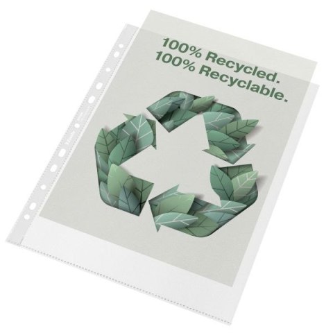 Esselte Koszulki na dokumenty Esselte Recycled Maxi groszkowa A4 kolor: bezbarwny typu U 100 mic. (627504)
