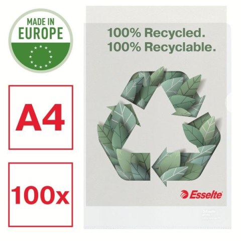 Esselte Ofertówka Esselte Recycled A4 kolor: bezbarwny typu L 100 mic. (627496)