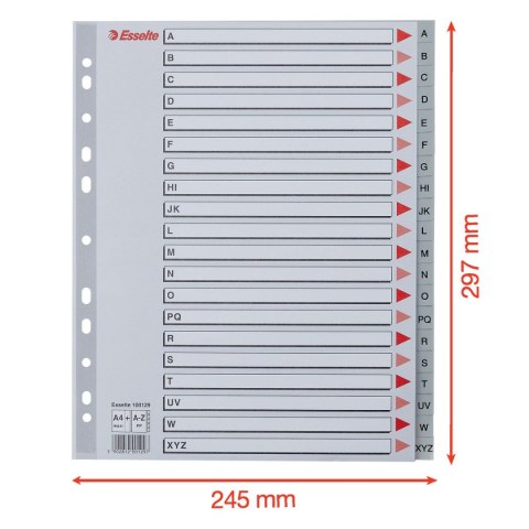 Esselte Przekładka alfabetyczna Esselte A4 szara 20k A-Z (100129)