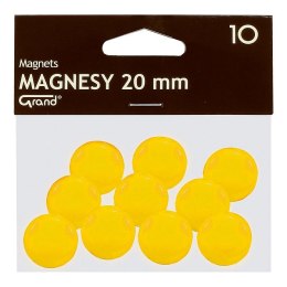 Grand Magnes żółty śr. 20mm Grand (130-1691) 10 sztuk