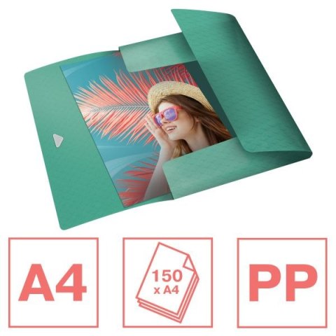 Esselte Teczka plastikowa na gumkę Colour Breeze A4 zielony Esselte (626223) Esselte Teczka plastikowa na gumkę Colour Breeze A4 zielony Esselte (626223)