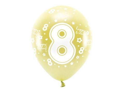 Partydeco Balon gumowy Partydeco cyfra 8 (1 op. / 6 szt.) złoty 330mm (ECO33M-208-019J-6) Partydeco Balon gumowy Partydeco cyfra 8 (1 op. / 6 szt.) złoty 330mm (ECO33M-208-019J-6)