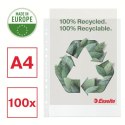 Esselte Koszulki na dokumenty Esselte Recycled Maxi groszkowa A4 kolor: bezbarwny typu U 100 mic. (627503)