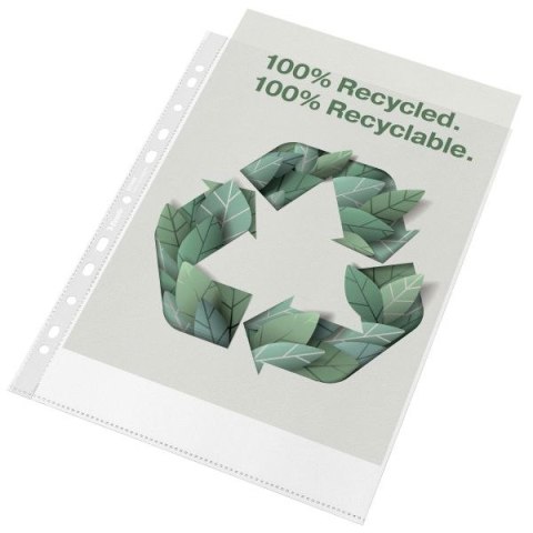 Esselte Koszulki na dokumenty Esselte Recycled groszkowa A4 kolor: bezbarwny typu U 70 mic. (627493)