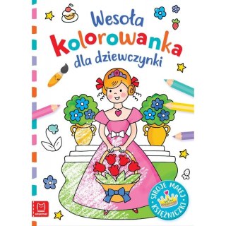 Aksjomat Książeczka edukacyjna Aksjomat Wesoła kolorowanka dla dziewczynki. Stroje małej księżniczki