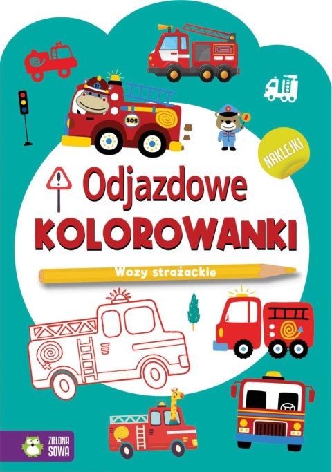 Zielona Sowa Książeczka edukacyjna Zielona Sowa Odjazdowe kolorowanki. Wozy strażackie