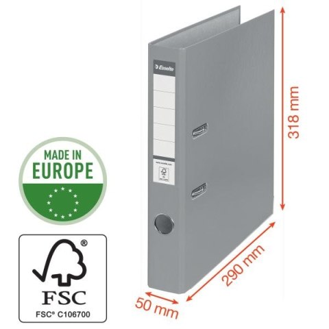 Esselte Segregator dźwigniowy Esselte Ekonomiczny A4 50mm szary (81172)