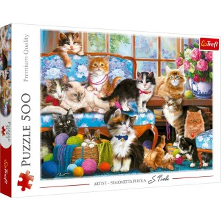 Trefl Puzzle Trefl Kocia rodzina 500 el. (37425)