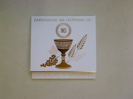Pol-mak Zaproszenie kwadratowe komunijne Pol-mak (ZKW)