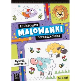 Aksjomat Książeczka edukacyjna Aksjomat Edukacyjne malowanki przedszkolaka. Rysuję zwierzęta