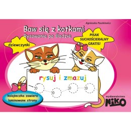 Książeczka edukacyjna BAW SIĘ Z KOTKAMI RYSOWANIE PO ŚLADZIE (NIKO0029)