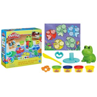 Playdoh Masa plastyczna dla dzieci Playdoh zestaw żaba nauka kolorów mix (F6926)