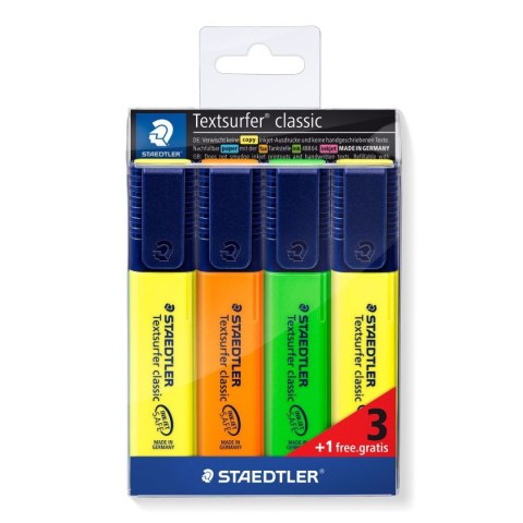 Staedtler Zakreślacz Staedtler 4 kolory, mix 1-5mm (s 364-S WP4P)