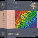 Trefl Puzzle przestrzenne Trefl drewniane Tęczowe motyle 501 el. (20159)