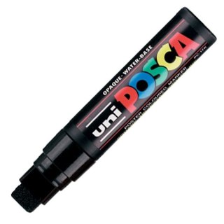 Uni Marker suchościeralny Uni POSCA, czarny ścięta końcówka (PC-17k)