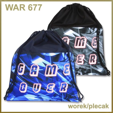 Warta Plecak (worek) na sznurkach Game Over Warta (WAR-677)
