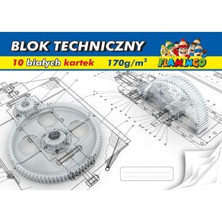 Flamingo Blok techniczny Flamingo A3 biały 170g 10k