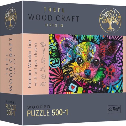 Trefl Puzzle przestrzenne Trefl drewniane Kolorowy szczeniak 501 el. (20160)