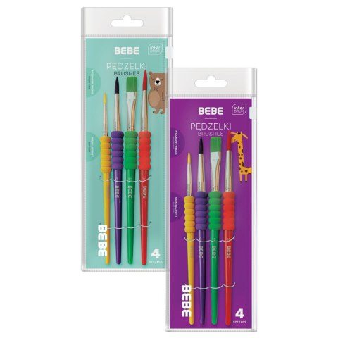 Interdruk Pędzel Interdruk BB KIDS z uchwytem 5902277327789 nr 4 (4 sztuki) Interdruk Pędzel Interdruk BB KIDS z uchwytem 5902277327789 nr 4 (4 sztuki)
