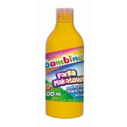 Bambino Farby plakatowe Bambino Bambino w butelce 500 ml kolor: żółty 500ml 1 kolor. (żółta)