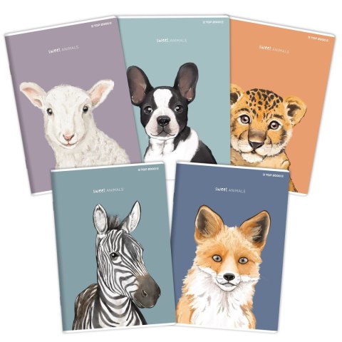 Top 2000 Zeszyt Top 2000 SWEET ANIMAL 400169466 A5 80k. 70g krata