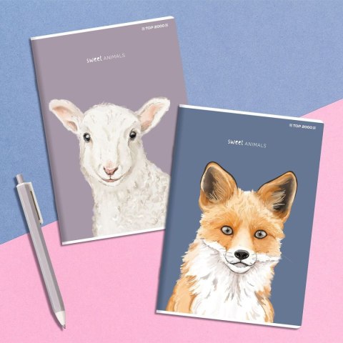 Top 2000 Zeszyt Top 2000 SWEET ANIMAL 400169466 A5 80k. 70g krata
