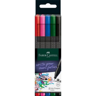 Faber Castell Cienkopis Faber Castell Grip, mix 0,4mm 5kol. (151604FC)