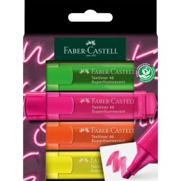 Faber Castell Zakreślacz Faber Castell Super Neon 4 kol., mix 1,0-5,0mm (254600 FC)