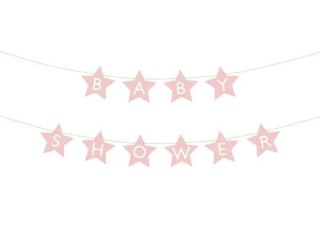 Partydeco Baner Partydeco Baby shower, 290x16.5 cm, jasny różowy (GRL97-081J)