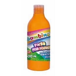 Bambino Farby plakatowe Bambino Bambino w butelce 500 ml kolor: pomarańczowy 500ml 1 kolor. (pomarańczowa)