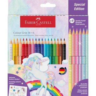 Faber Castell Kredki ołówkowe Faber Castell Unicorn 18+6 kol. (201543 FC)