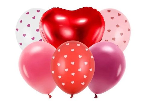 Partydeco Balon gumowy Partydeco zestaw Be mine valentine mix 300mm (ZB1)