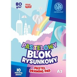 Astrapap Blok rysunkowy Astrapap kolorowy pastel A3 mix 80g 10k (106022002)