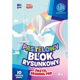 Astrapap Blok rysunkowy Astrapap kolorowy pastel A4 kolorowy 80g 10k (106022001)