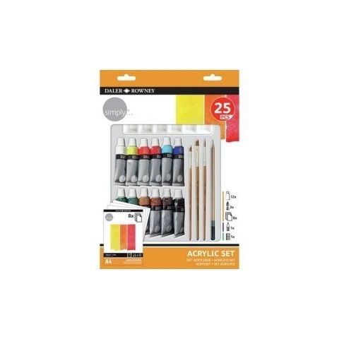 Daler Rowney Zestaw plastyczny Daler Rowney Simply Acrylic BLACK FRIDAY (126500410)