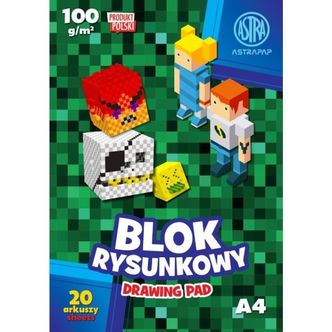 Astrapap Blok rysunkowy Astrapap PIXEL A4 biały 20k (106022015)