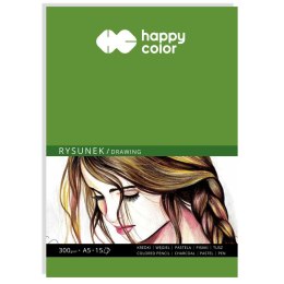 Happy Color Blok rysunkowy Happy Color A5 biały 300g 15k (HA 3730 1520-A15)