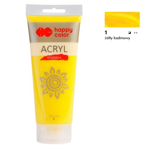 Happy Color Farba akrylowa kolor: żółta 200ml Happy Color (HA 7370 0200-1)