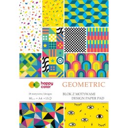 Happy Color Zeszyt papierów kolorowych Happy Color Z motywami geometrycznymi (HA 3808 2030-E)