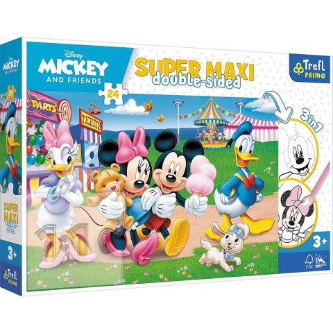 Trefl Puzzle Trefl Disney Standard Super maxi Mickey w wesołym miasteczku 24 el. (41005)