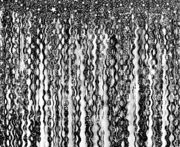 Godan Dekoracja Kurtyna B&C Spirale-srebrne gwiazdki, czarna, 100x200 cm Godan (SH-KSGC)