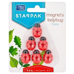 Starpak Magnes biedronki czerwony [mm:] 15x25 Starpak (438886) 6 sztuk