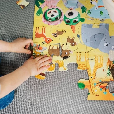 Trefl Puzzle Trefl Bobaski I Miś Super maxi Bobaski na safari 24 el. (41009)