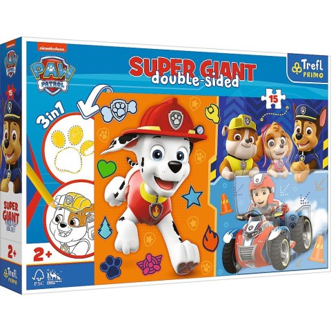 Trefl Puzzle Trefl Paw Patrol Gigant poznaj Psi Patrol 15 el. (42001)