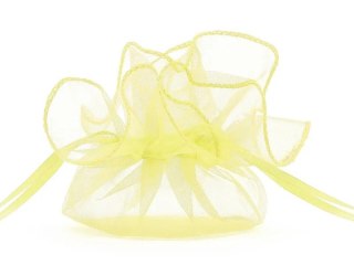 Partydeco Organza Partydeco Woreczki z organzy, j. żółty, 26cm (1 op. / 20 szt.) (WRG6-084J)